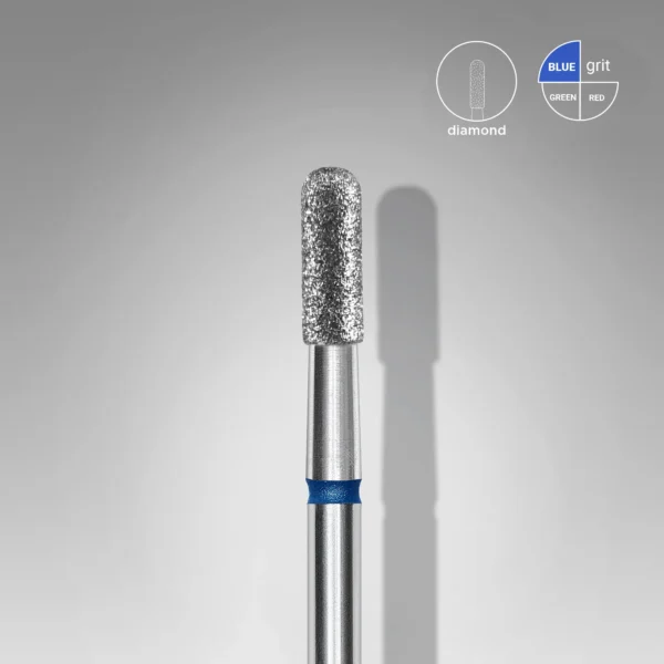33 Fresa manicura Diamante Cilíndrica Redondeada Azul EXPERT Diámetro De 2,3mm / Parte de Trabajo de 6,5mm Staleks #33