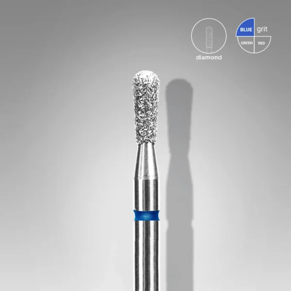 43 Fresa manicura de diamante cerilla azul EXPERT, diámetro de 2,3 mm / parte de trabajo de 5 mm Staleks #43
